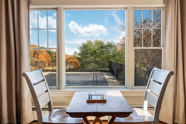 dining room with a wealth of natural light