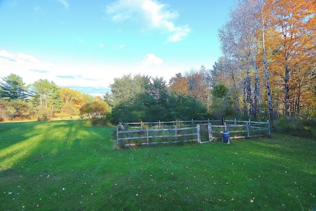 view of property's community with a yard