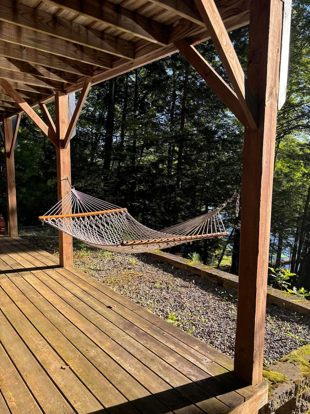 view of wooden terrace