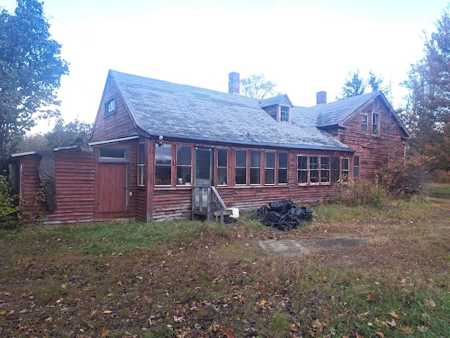 view of rear view of property