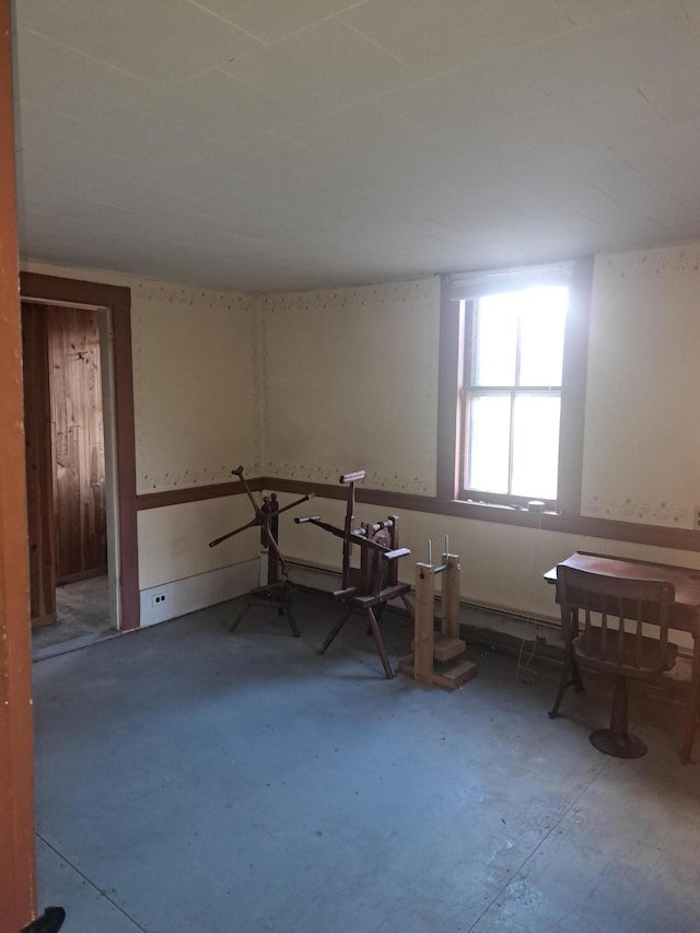 14 Fleming Rd, Bethel, ME 04217 - miscellaneous room featuring concrete floors