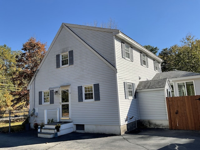 view of back of property