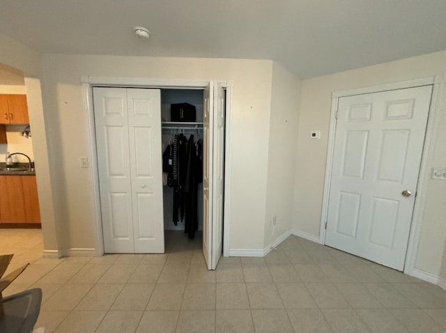 unfurnished bedroom with sink