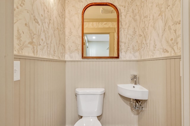 bathroom with toilet and sink