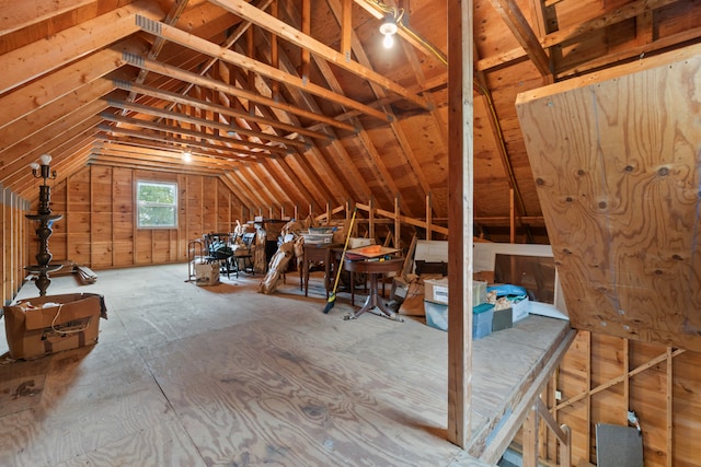 view of attic