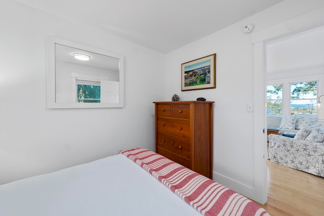 bedroom featuring hardwood / wood-style floors