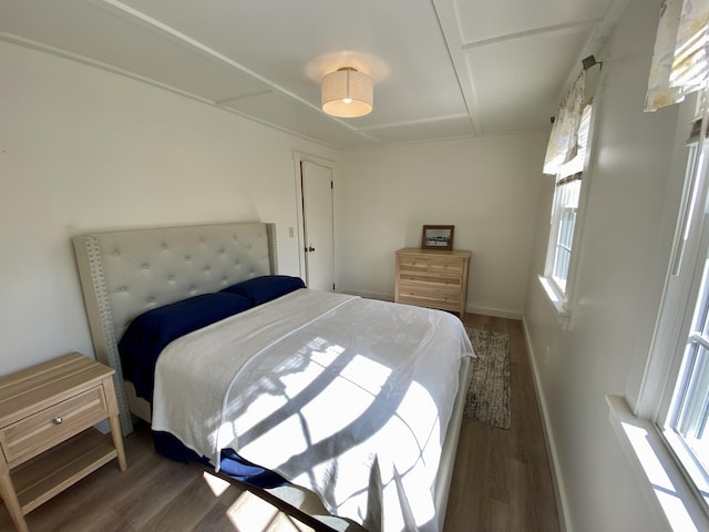 bedroom featuring wood finished floors