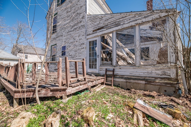 exterior space featuring a deck