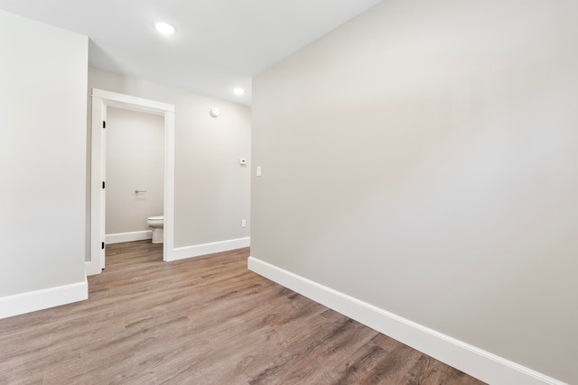 hall with light wood-type flooring