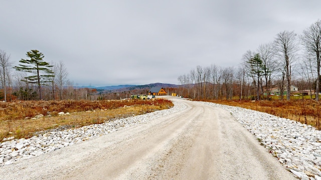 view of street featuring a mountain view