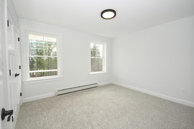 LOT8 Ward Rd, Sebago, ME 04029 - carpeted spare room featuring a baseboard radiator and baseboards