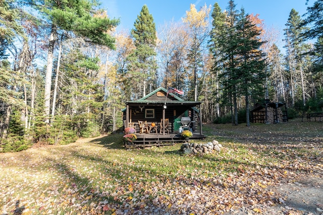 449 Porter Nadeau Rd, Eustis, ME 04936 - view of front of home featuring a view of trees and a front lawn