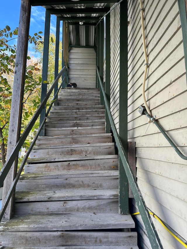 view of stairway