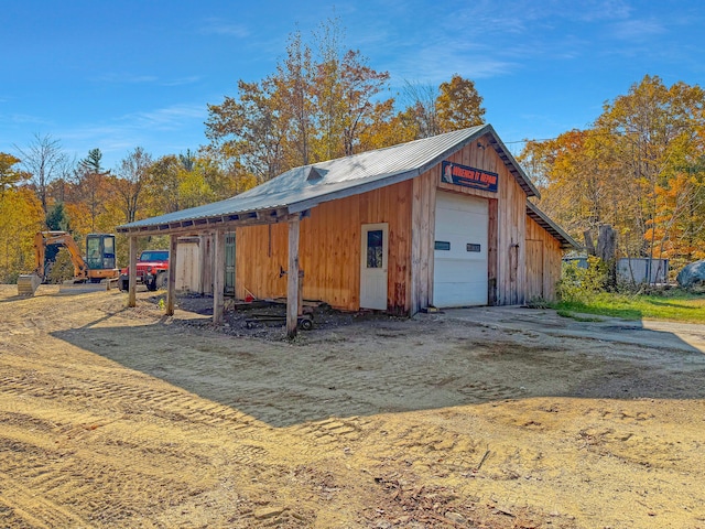 view of outdoor structure featuring a garage