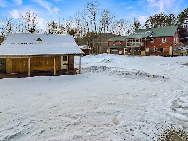 view of snowy yard