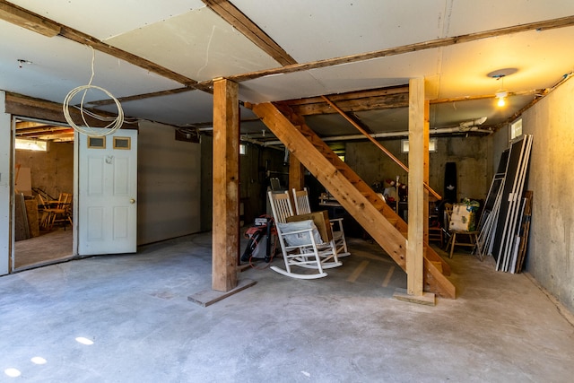 view of basement