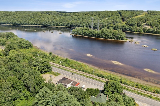 442-448 Maine Ave, Farmingdale, ME 04344 - bird's eye view of a heavily wooded area and a nearby body of water