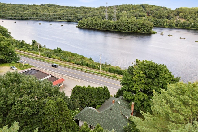 442-448 Maine Ave, Farmingdale, ME 04344 - bird's eye view of a nearby body of water and a heavily wooded area