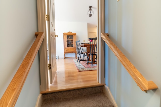 hallway featuring wood finished floors