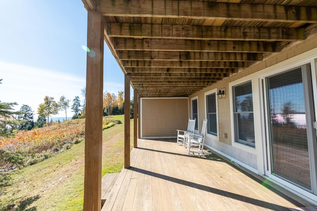 view of wooden terrace