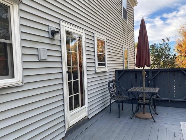 view of wooden terrace