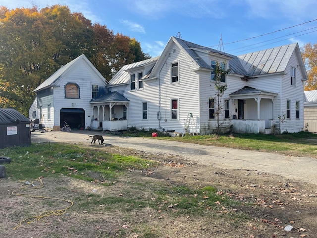 exterior space featuring a garage