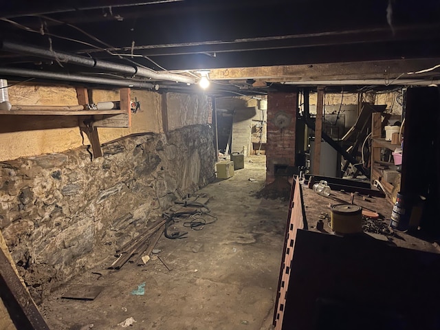 view of basement