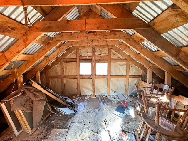 view of attic