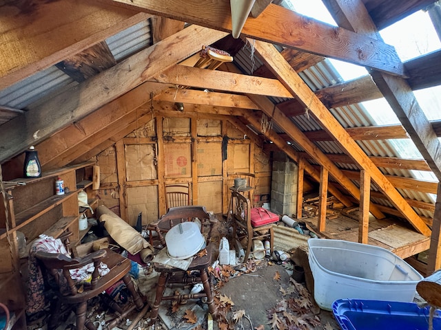 view of attic