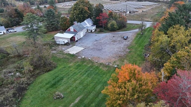 bird's eye view featuring a rural view