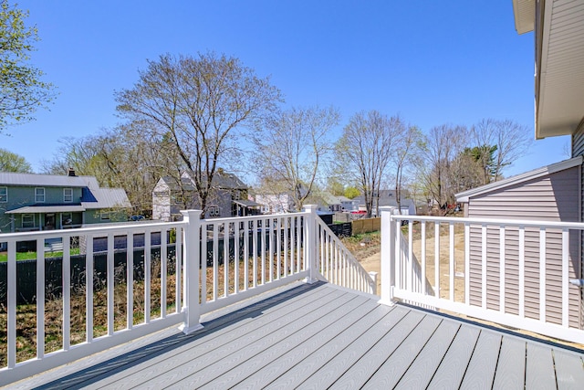 deck featuring a residential view