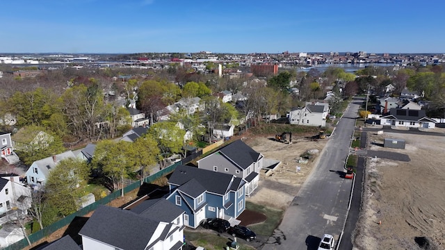 drone / aerial view with a residential view