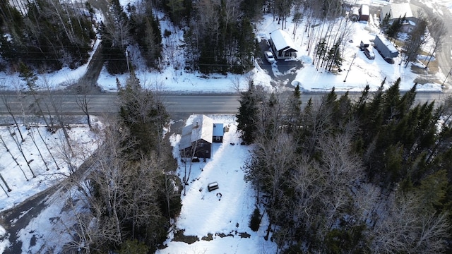 view of snowy aerial view