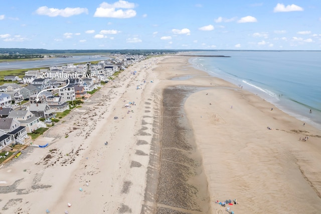 property view of water featuring a view of the beach