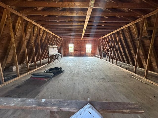 view of attic