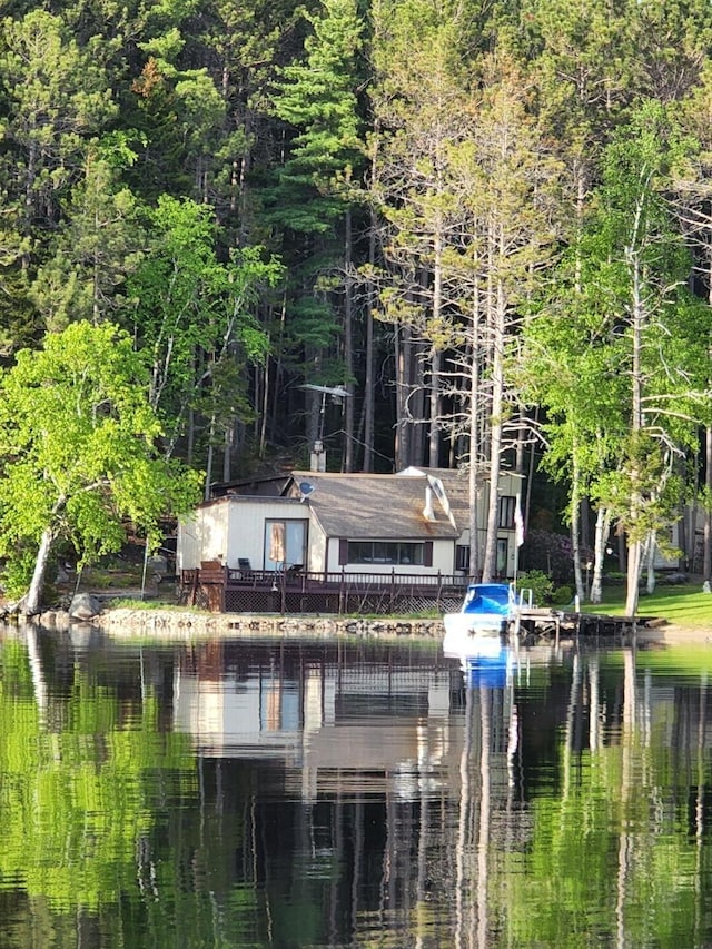 162 Hill Rd Unit T1 R9, Wels, ME 04462 - water view featuring a boat dock