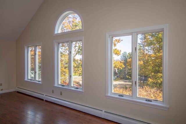 32 Morison Ave, Wells, ME 04090 - interior details featuring a baseboard radiator and wood finished floors