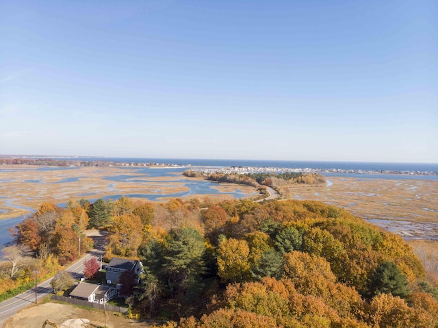 32 Morison Ave, Wells, ME 04090 - bird's eye view with a water view and a wooded view