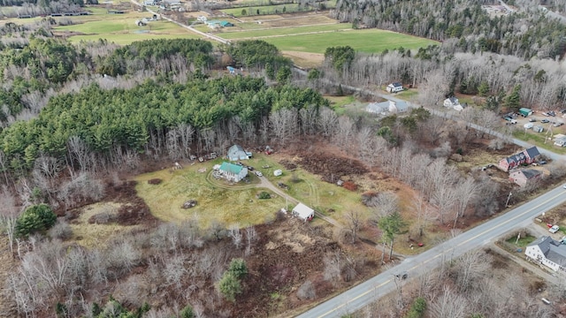 bird's eye view with a rural view