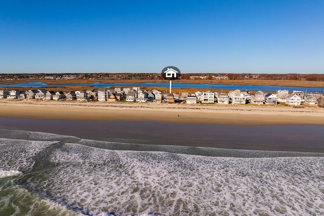 water view with a view of the beach