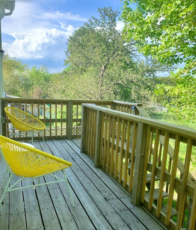 view of wooden deck