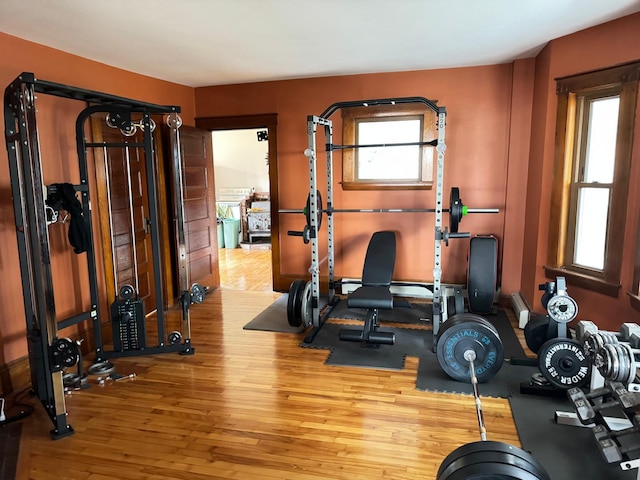 17 York St, Mars Hill, ME 04758 - exercise area featuring hardwood / wood-style flooring