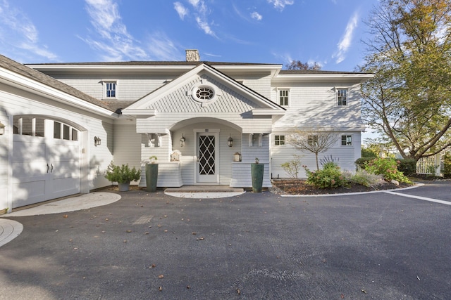 view of front property with a garage