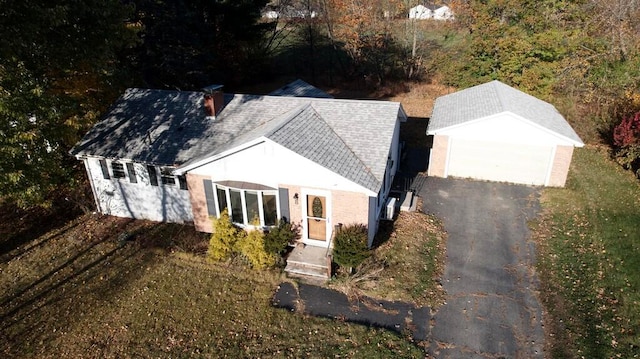 birds eye view of property