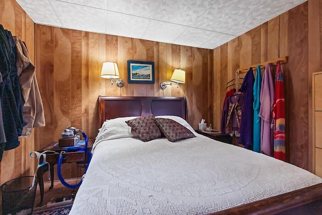 88 Piddock Ln, Fayette, ME 04349 - bedroom with wooden walls