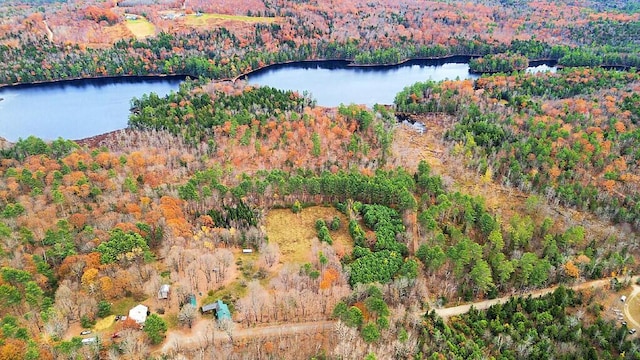 88 Piddock Ln, Fayette, ME 04349 - aerial view of property's location with a heavily wooded area and a nearby body of water