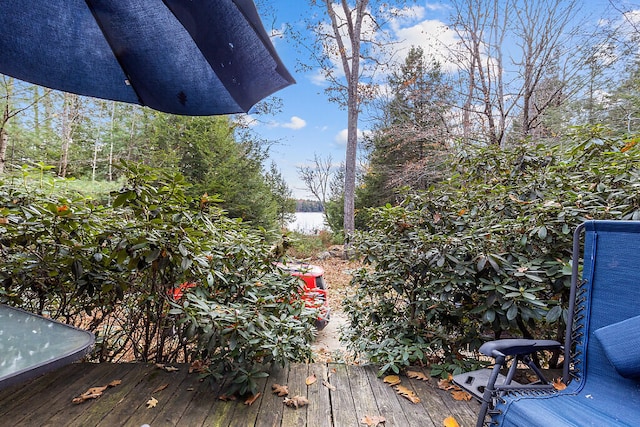 view of wooden terrace