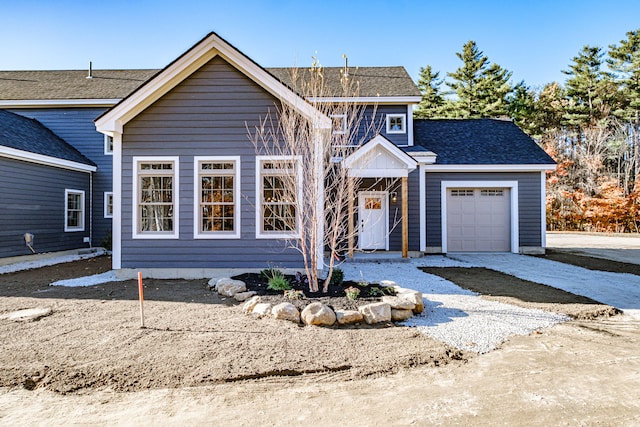 view of front facade with a garage