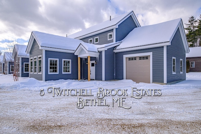 view of front property with a garage