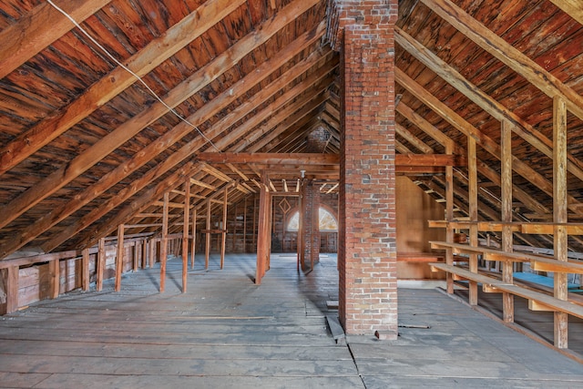 view of attic